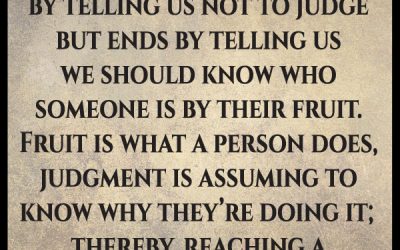 How do you know when you’re in judgement or wisdom?
