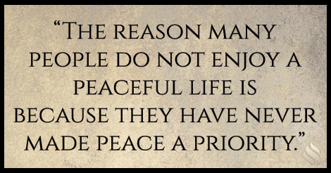 What priority do you place on peace?