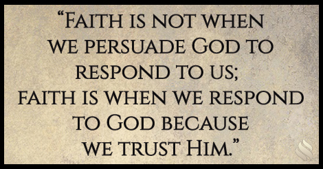 Why do you keep saying we need to make decisions? I’m waiting on God!